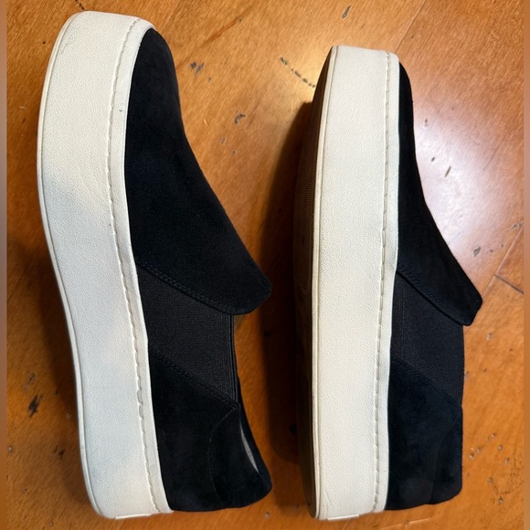 Vince Warren Slip On Platform Suede Sneakers in Black Size 6.5 - Picture 3 of 8